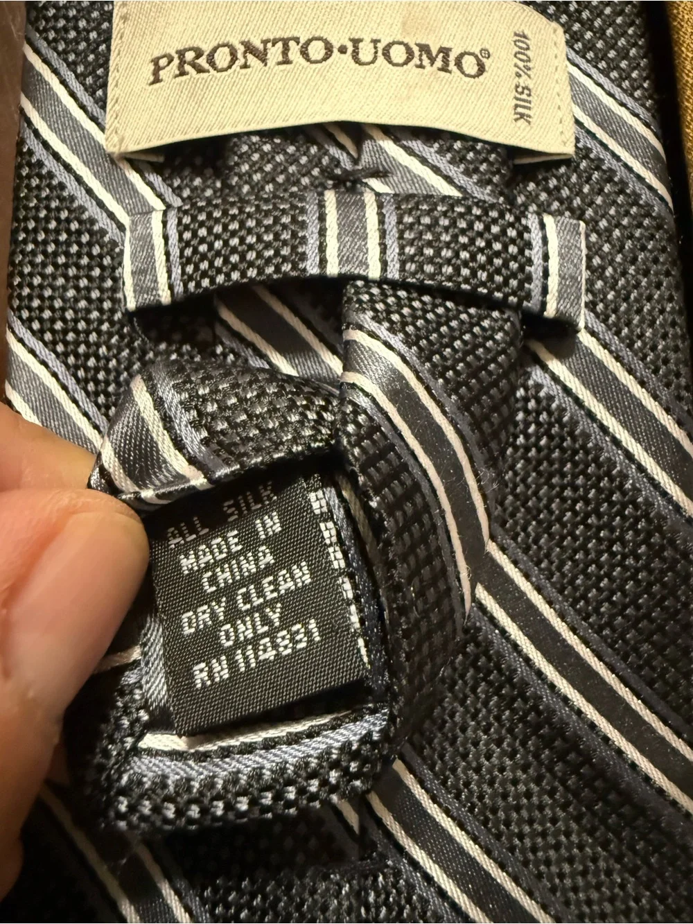 Van Heusen Men's Diagonal Stripe Tie Set - Brown, Red, Black, Mustard